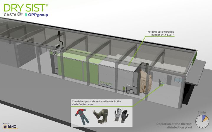 A truck thermo-assisted disinfection system called DrySist